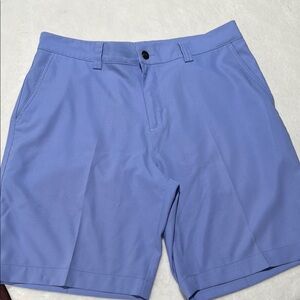 Adidas Blue Flat Front Performance Shorts